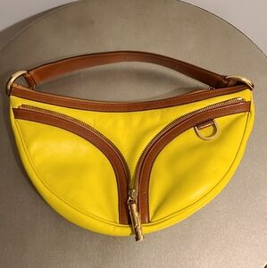 Versace leather handbag in yellow